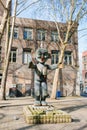 Seattle, Washington, USA. March 2020. The Indian statue in Pioneer Square Royalty Free Stock Photo