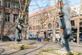 Seattle, Washington, USA. March 2020. The Indian statue in Pioneer Square Royalty Free Stock Photo