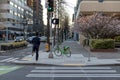 Seattle, Washington, USA / March 2019: Man running in downtown Seattle while living a healthy lifestyle Royalty Free Stock Photo