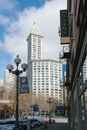 Seattle, Washington, USA. March 2020. Smith Tower on a clear Sunny day Royalty Free Stock Photo