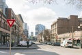 Seattle, Washington, USA. March 2020. Spring street of the city in the area of pioneer square