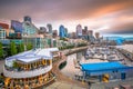 Seattle, Washington, USA Pier and Skyline Royalty Free Stock Photo