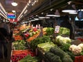 SEATTLE, WASHINGTON, USA, SEPTEMBER 4, 2015: fresh vegetable produce at pike place market in seattle