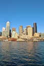 Seattle, Washington waterfront and city skyline Royalty Free Stock Photo