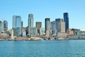 Seattle, Washington waterfront and city skyline Royalty Free Stock Photo