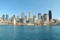 Seattle, Washington waterfront and city skyline Royalty Free Stock Photo