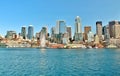 Seattle, Washington waterfront and city skyline Royalty Free Stock Photo