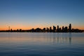 Seattle Washington Waterfront Skyline Sunrise Royalty Free Stock Photo