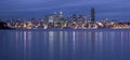 Elliott Bay Seattle Waterfront Night Panoramic