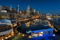 Seattle Waterfront at Sunset Royalty Free Stock Photo