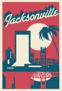 Jacksonville Florida postcard Royalty Free Stock Photo