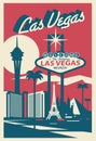 Las Vegas Nevada poscard Royalty Free Stock Photo