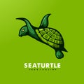 Seaturtle Mascot Logo