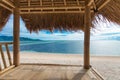 Seaview from bamboo hut Royalty Free Stock Photo