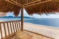 Seaview from bamboo hut Royalty Free Stock Photo