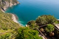 Seaview from traditional mediterranean balcony. Royalty Free Stock Photo