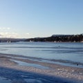 A seaview in the winter