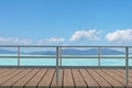 Seaview with wood path in 3D render image