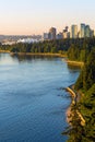 Seawall along Stanley Park in Vancouver BC Canada Royalty Free Stock Photo