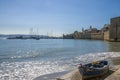 Seawalls and port of Acre, Israel Royalty Free Stock Photo