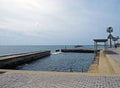 Seawater concrete swimming pool on the promenade in paphos cyprus