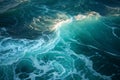 Seawater flow under light exposure Royalty Free Stock Photo