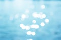 Seawater in sunlight. The photo is in the defocus. Summer background. Royalty Free Stock Photo