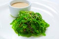 Seaweed chuka salad garnished with sesame seeds Royalty Free Stock Photo