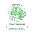 Seaweed farming green concept icon Royalty Free Stock Photo