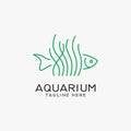 Seaweed and fish logo design