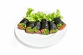 Seaweed and Hydroponic Salad Roll with salmon.