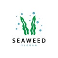 Seaweed Logo Simple Minimalist Design Illustration Template