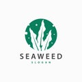 Seaweed Logo Simple Minimalist Design Illustration Template