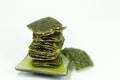 Seaweed rice crisps with algae