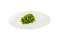 Seaweed salad with the dressing on the plate Royalty Free Stock Photo