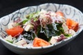 Seaweed and tofu tomato salad Royalty Free Stock Photo