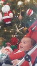 Seba's Christmas Tree Smiley Baby look