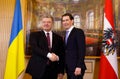 Sebastian Kurz and Petro Poroshenko Royalty Free Stock Photo