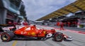 Sebastian Vettel of Germany and Scuderia Ferrari Royalty Free Stock Photo