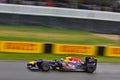 Sebastian Vettel racing at Montreal Grand prix Royalty Free Stock Photo