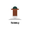 The Sebilj in Bosnia and Herzegovina. Historical national building landmark. A beautiful place to see. Makes for awesome your