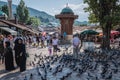 Sebilj fountain in Sarajevo city, Bosnia Royalty Free Stock Photo