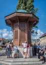 Sebilj fountain in Sarajevo city, Bosnia Royalty Free Stock Photo