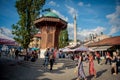 Sebilj wooden fountain in Sarajevo, Bosnia and Herzegovina Royalty Free Stock Photo