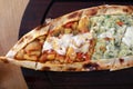 Sebzeli Pide in turkish restaurant Royalty Free Stock Photo