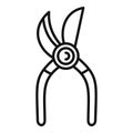 Secateur equipment icon outline vector. Work hand Royalty Free Stock Photo