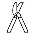 Secateur icon, outline style