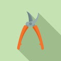 Secateur instrument icon flat vector. Work blade