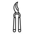 Secateur tool icon outline vector. Work blade