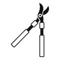 Secateur tool icon simple vector. Work blade